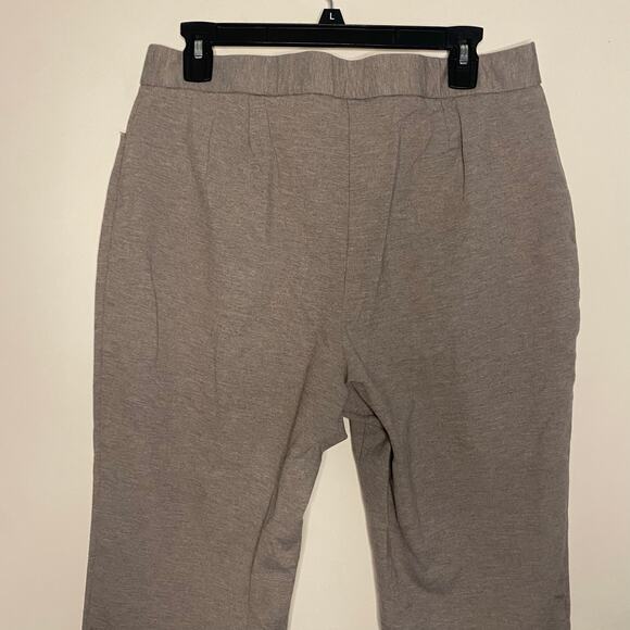 J Jill Pointe Slim Leg Gray Brown Pull On Dress Pants Size Large Petite Pockets - Picture 5 of 13